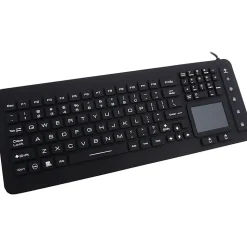 DSI WATERPROOF IP68 FULL SIZE LED BACKLIT KEYBOARD WITH TOUCHPAD - Cable Connectivity - USB Interface - KBJHIKB98BL