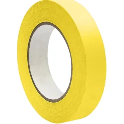 DSS Distributing Premium-Grade Masking Tape, 3" Core, 1" x 55 Yd., Yellow, Pack Of 6