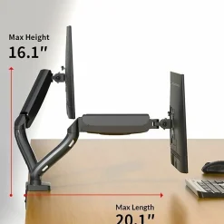 Dual Monitor Arm - Fully Adjustable Double Screen Mount for 2 Monitors - Lift, tilt, swivel, and position both monitors exactly where you need them.