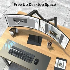 Dual Monitor Arm - Fully Adjustable Double Screen Mount for 2 Monitors - Lift, tilt, swivel, and position both monitors exactly where you need them.