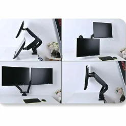 Dual Monitor Arm - Fully Adjustable Double Screen Mount for 2 Monitors - Lift, tilt, swivel, and position both monitors exactly where you need them.