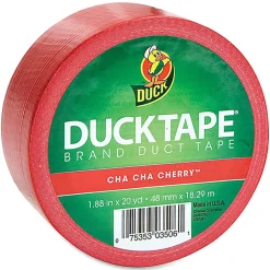 Duck Brand Brand Color Duct Tape - 20 yd Length x 1.88" Width - Red - For Repairing, Color Coding, Packing, Crafting - 1 Roll