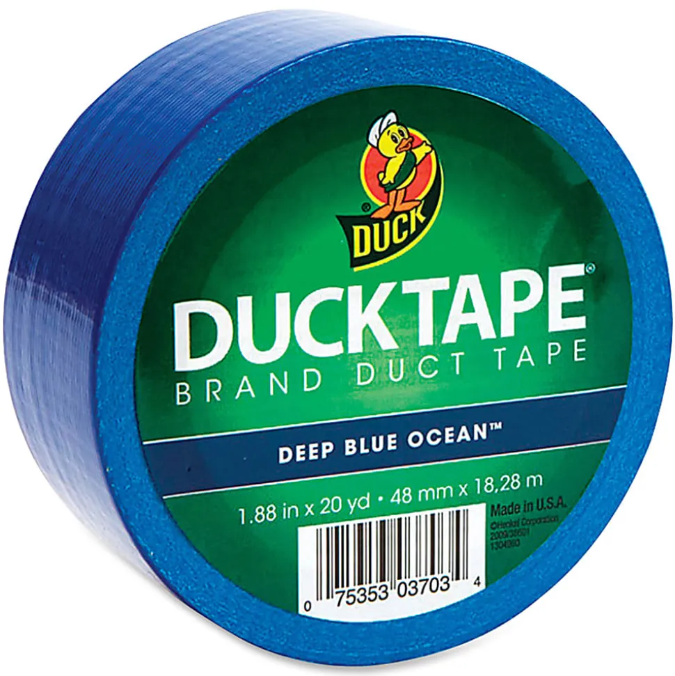 Duck Brand Brand Color Duct Tape - 20 yd Length x 1.88" Width - Blue - For Repairing, Color Coding, Packing, Crafting - 1 Roll