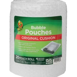 Duck® Brand Bubble Pouches Roll, 7.5" x 12', Clear