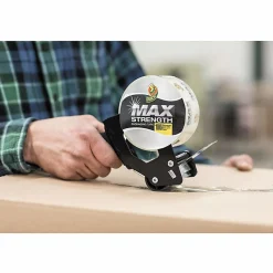 Duck Brand Max Strength Packaging Tape Dispenser Gun - Foam - Clear - 1 Each