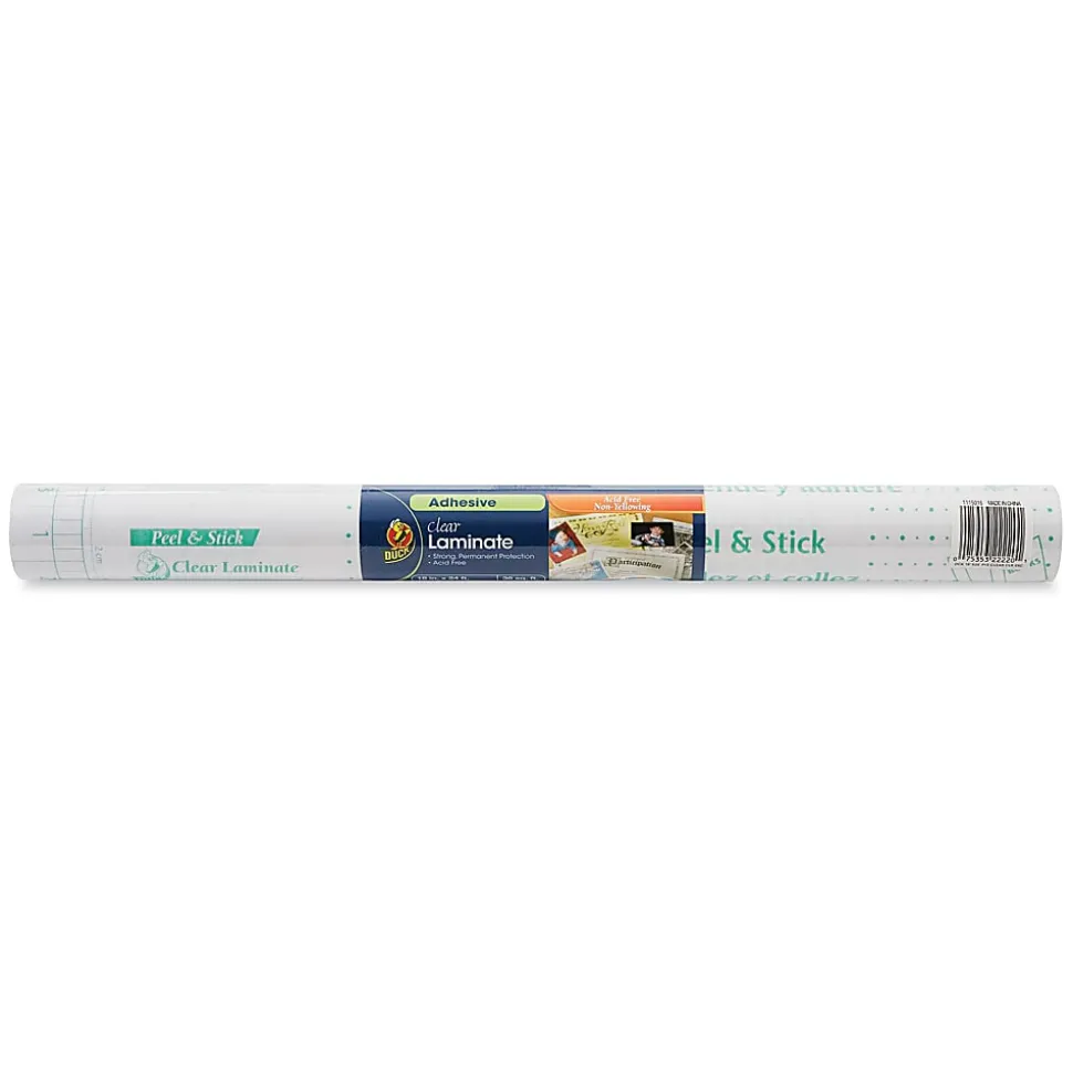 Duck® Brand Peel & Stick Laminate Roll, 18" x 24', Clear