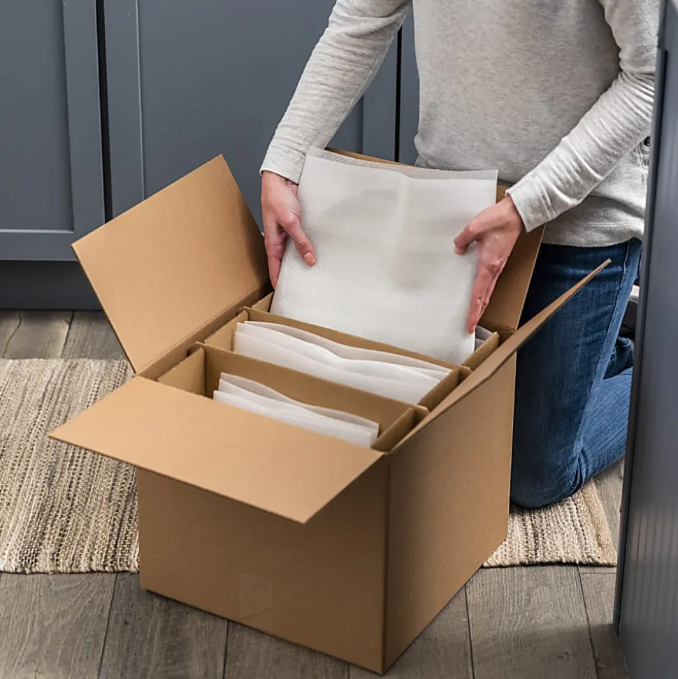 Duck Dish Moving And Storage Kit, 14" x 14" x 14", Kit Of 18 Pieces