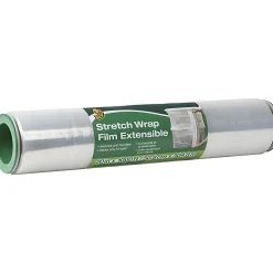 Duck Extensible Stretch Wrap Film - 20" Width x 1000 ft Length - Non-adhesive, Durable, Handle, Self-stick - Plastic Film - Clear - 1 Each