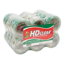 Duck® HD Clear™ Heavy-Duty Packaging Tape, 1-7/8", Crystal Clear, Box Of 24 Rolls