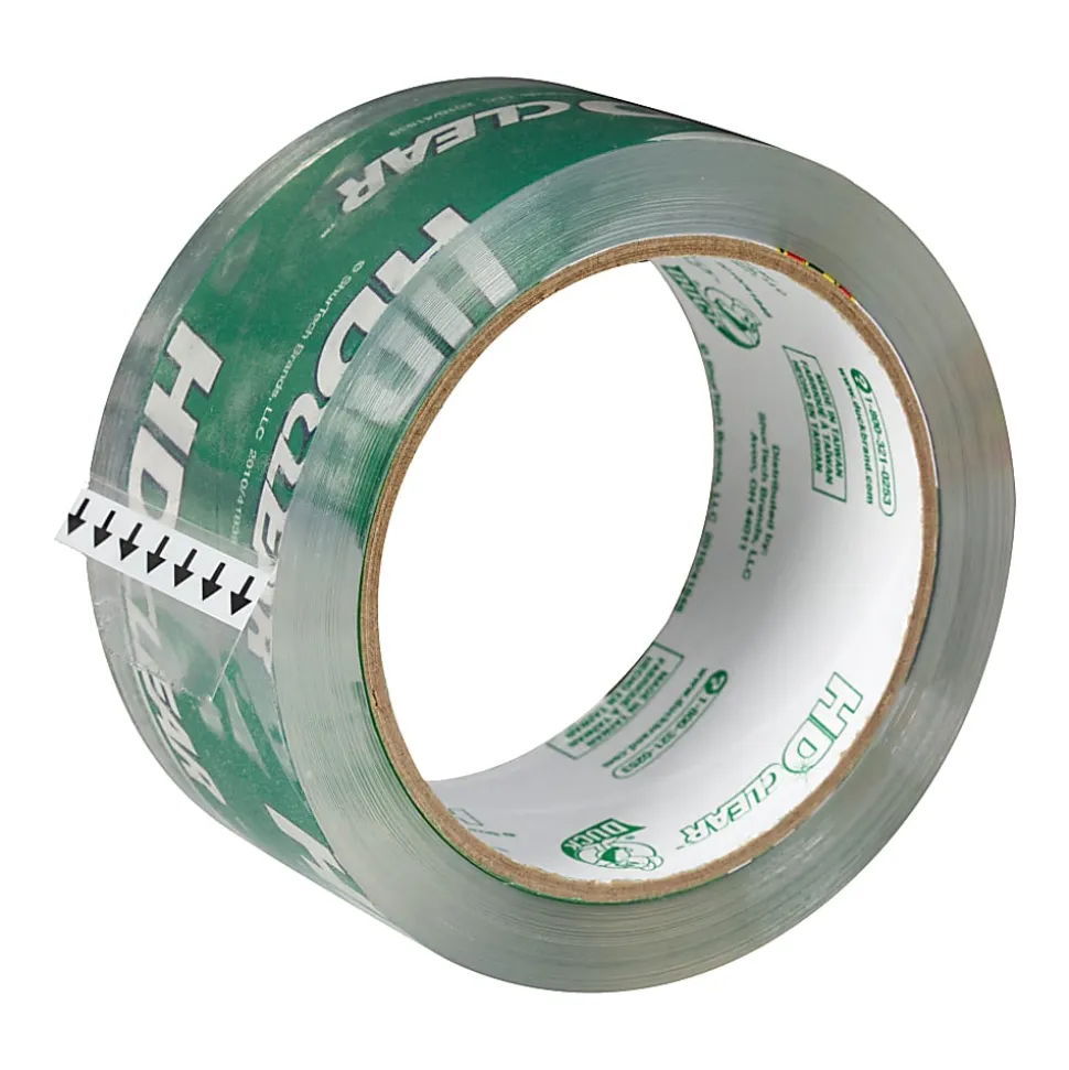 Duck® HD Clear™ Heavy-Duty Packaging Tape, 1-7/8", Crystal Clear, Box Of 24 Rolls
