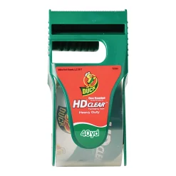 Duck® HD Clear™ Heavy-Duty Packaging Tape, With Dispenser, 1.88
