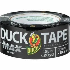 Duck Max Strength® Duct Tape, 20 Yd x 1-15/16”, Black, 1 Each