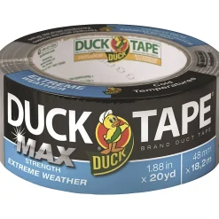 Duck MAX Strength Weather Duct Tape - 20 yd Length x 1.88" Width - Silver - 1 Each