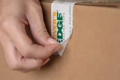 Duck® Mover's Edge Packing Tape In Refillable Handheld Dispenser, 1.88" x 35 Yd., Multicolor Print