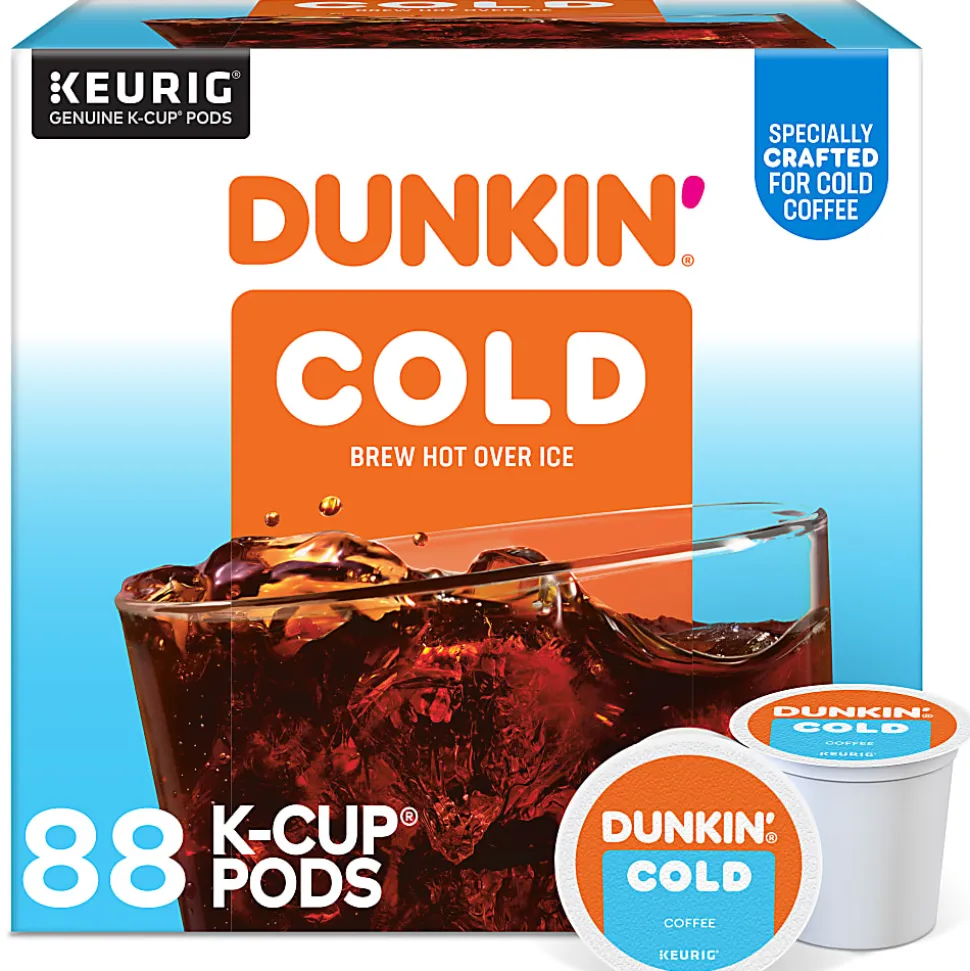 Dunkin' Brew Over Ice Keurig Single Serve K-Cup Pods, 4.14 Oz, 22 Pods Per Pack, Case Of 4 Packs