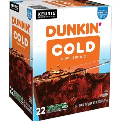 Dunkin' Brew Over Ice Keurig Single Serve K-Cup Pods, 4.14 Oz, 22 Pods Per Pack, Case Of 4 Packs