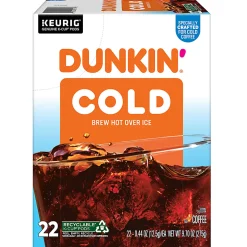 Dunkin' Brew Over Ice Keurig Single Serve K-Cup Pods, 4.14 Oz, 22 Pods Per Pack, Case Of 4 Packs