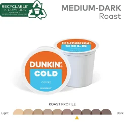 Dunkin' Brew Over Ice Keurig Single Serve K-Cup Pods, 4.14 Oz, 22 Pods Per Pack, Case Of 4 Packs