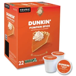 Dunkin' Donuts Dunkin Donuts K Cup Pods, Pumpkin Spice, Box Of 22 Pods