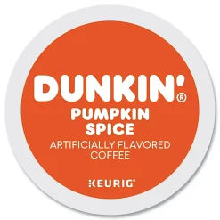 Dunkin' Donuts Dunkin Donuts K Cup Pods, Pumpkin Spice, Box Of 22 Pods
