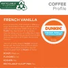 Dunkin' Donuts French Vanilla Keurig Single Serve K-Cup Pods, Light Roast, 22 Pods Per Pack, Case Of 4 Packs