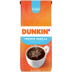 Dunkin' Donuts® Ground Coffee, French Vanilla, 12 Oz Per Bag