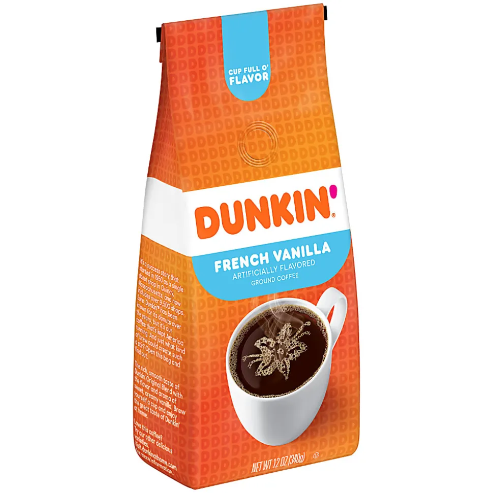 Dunkin' Donuts® Ground Coffee, French Vanilla, 12 Oz Per Bag