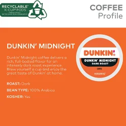 Dunkin' Donuts Midnight Single-Serve Coffee K-Cup®, Carton Of 22