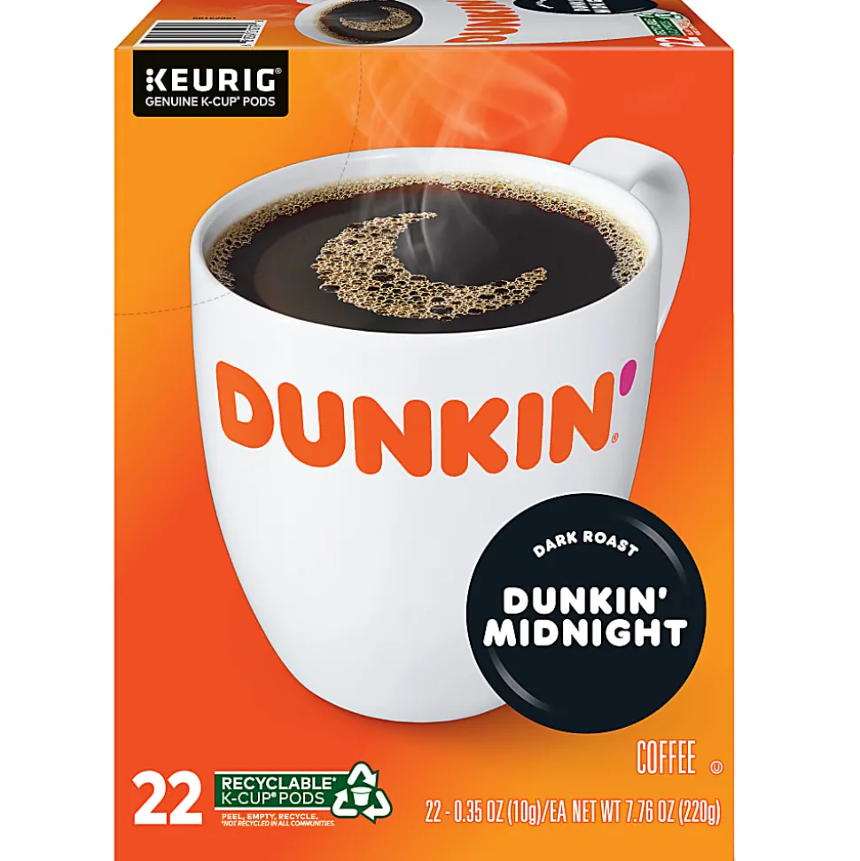 Dunkin' Donuts Midnight Single-Serve Coffee K-Cup®, Carton Of 22