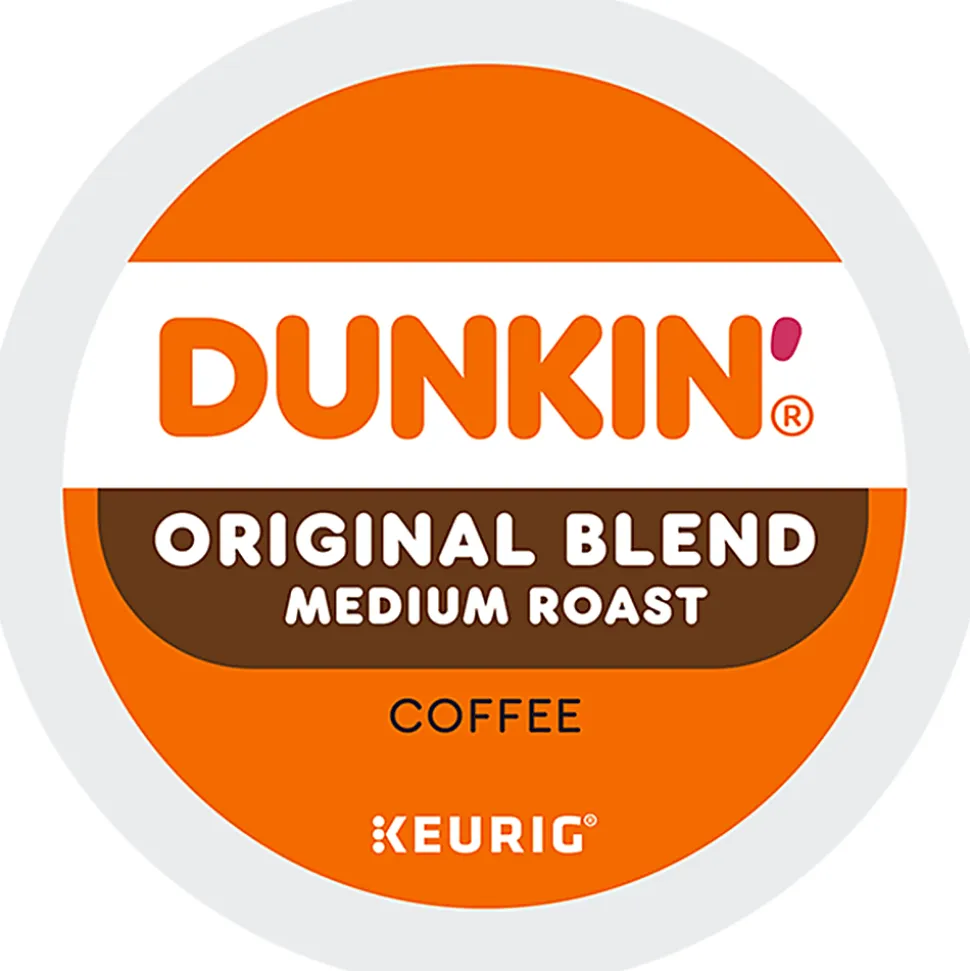 Dunkin' Donuts Single-Serve Coffee K-Cup® Pods, Original Blend, Medium Roast, Carton Of 64 Pods
