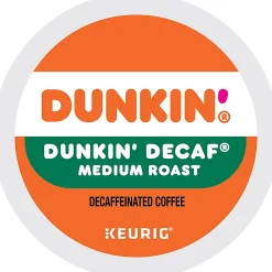 Dunkin' Donuts Single-Serve Coffee K-Cup®, Decaffeinated, Carton Of 22