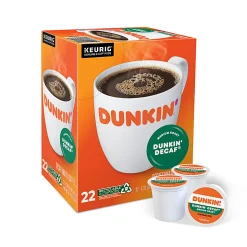 Dunkin' Donuts Single-Serve Coffee K-Cup®, Decaffeinated, Carton Of 22