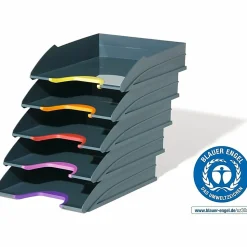 DURABLE® VARICOLOR® Stackable 5 Letter Trays - 10-1/2