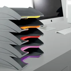 DURABLE® VARICOLOR® Stackable 5 Letter Trays - 10-1/2