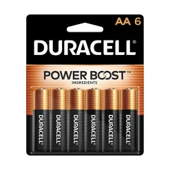 Duracell® Coppertop AA Alkaline Batteries, Pack of 6