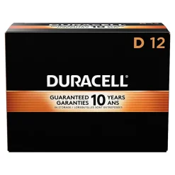 Duracell® Coppertop D Alkaline Batteries, Box of 12