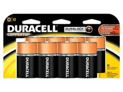 Duracell® Coppertop D Alkaline Batteries, Pack of 8, MN13R8DW