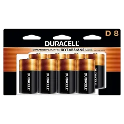 Duracell® Coppertop D Alkaline Batteries, Pack of 8, MN13R8DW