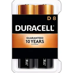 Duracell® Coppertop D Alkaline Batteries, Pack of 8, MN13RT8Z