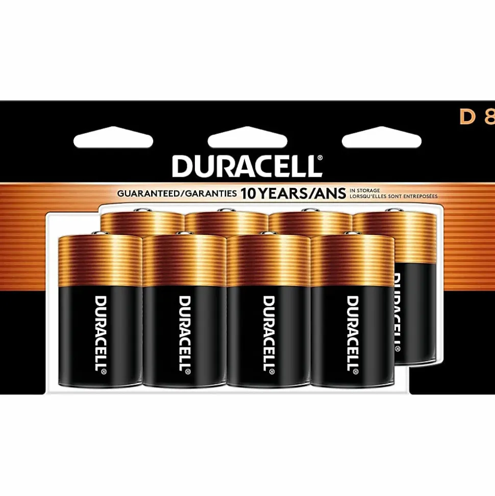 Duracell® Coppertop D Alkaline Batteries, Pack of 8, MN13RT8Z
