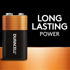 Duracell® Coppertop 9V Alkaline Batteries, Box of 12