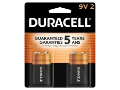 Duracell® Coppertop 9V Alkaline Batteries, Pack of 2