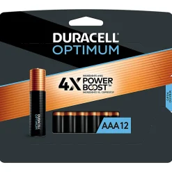 Duracell® Optimum AAA Alkaline Batteries, Pack of 12