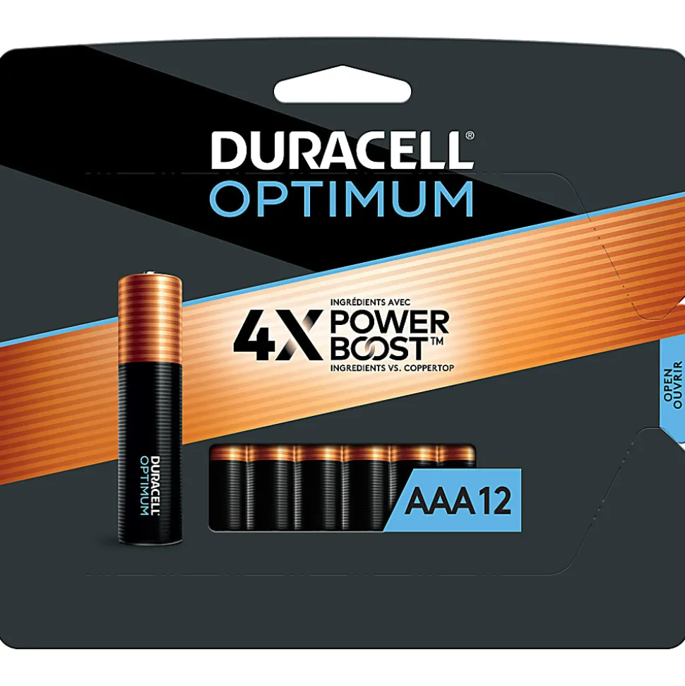Duracell® Optimum AAA Alkaline Batteries, Pack of 12