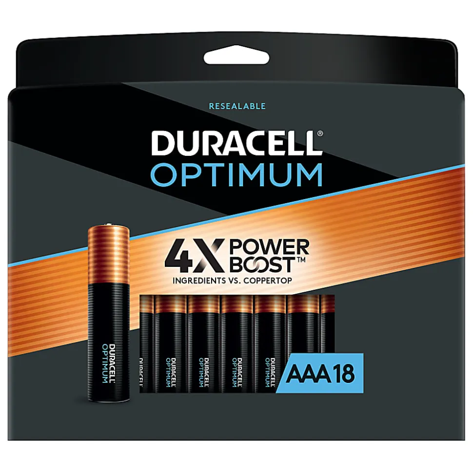 Duracell® Optimum AAA Alkaline Batteries, Pack of 18