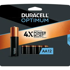 Duracell® Optimum AA Alkaline Batteries, Pack of 12