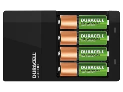 Duracell Rechargeable Ion Speed 1000 Battery Charger, Includes 4 AA NiMH Batteries