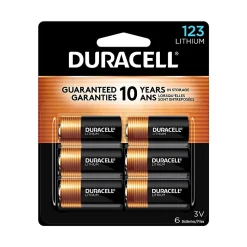 Duracell® 123 3V High Power Lithium Batteries, Pack of 6