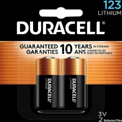 Duracell® 123 3V High Power Lithium Batteries, Pack of 2