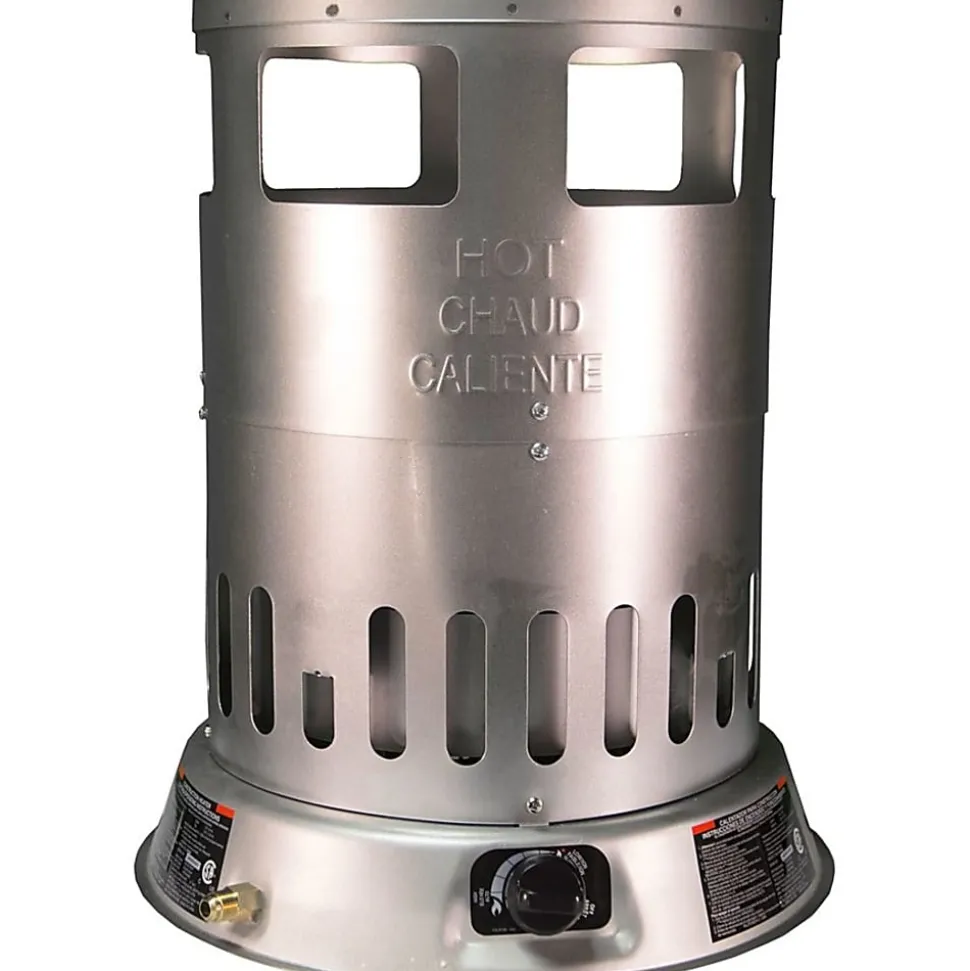 DuraHeat LPC80 50-80,000 BTU Propane (LP) Convection Heater - Gas - Propane - 14.65 kW to 23.45 kW - 2000 Sq. ft. Coverage Area - Portable - Silver